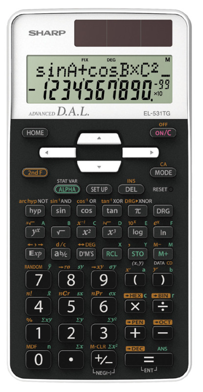 SHARP Calculatrice scientifique EL-531 TG-GR, couleur: vert