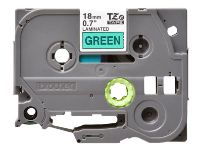 Brother TZE-741 ruban laminé P-Touch 18mm 8M Noir sur Vert