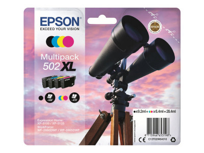 Epson : BINOCULARS MULTIpack 4-COLOURS 502XL BLACK 9.2ML - CMY 6.4ML