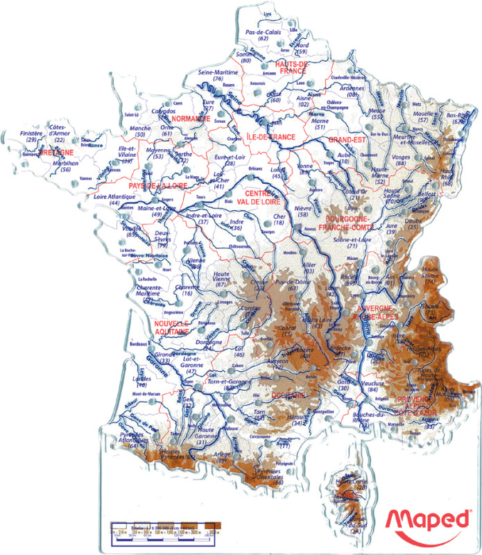 Maped Gabarit carte de France, contenu: 2 pièces