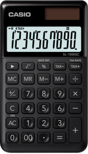 CASIO calculatrice SL-1000 SC-WE, fonctionnement solaire / batterie