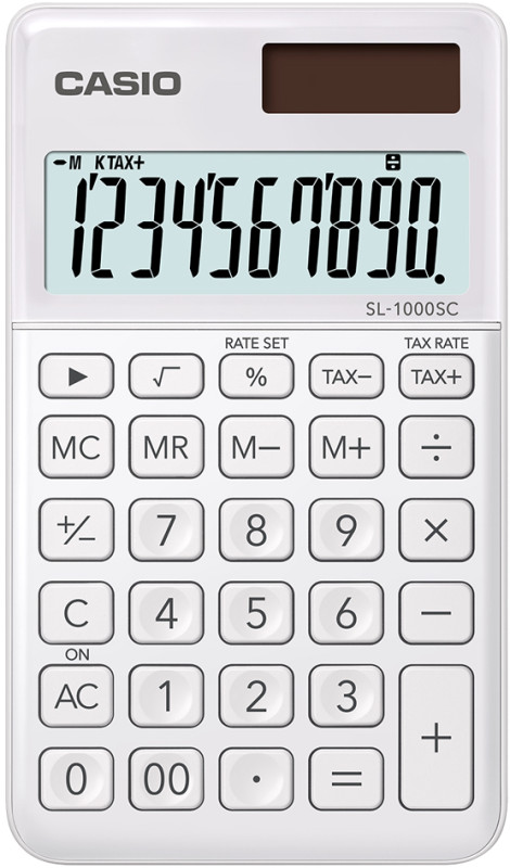 CASIO calculatrice SL-1000 SC-WE, fonctionnement solaire / batterie