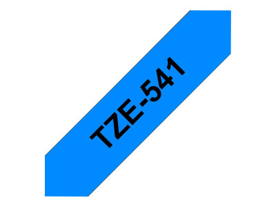 Brother TZE-541 ruban laminé P-Touch 8 mm 8M Noir sur Bleu
