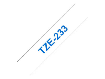 Brother TZE-233 ruban laminé P-Touch 12mm 8M Bleu sur Blanc
