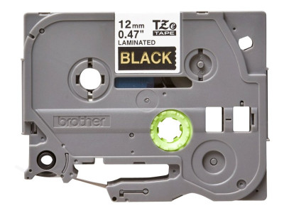Brother TZE-334 ruban laminé P-Touch 12mm 8M Or sur Noir