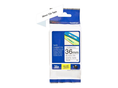 Brother TZE-261 ruban laminé P-Touch Noir sur Blanc 35,6mm 7,99M