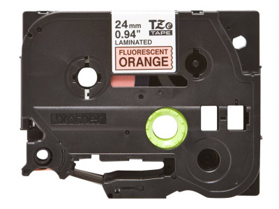 Brother TZE-B51 ruban laminé P-Touch Noir sur Orange Fluorescent 23,9MM 7,99M