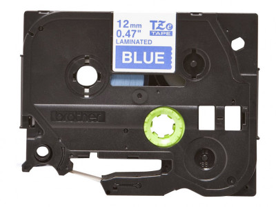 Brother TZE-535 ruban laminé P-Touch Blanc sur Bleu 12mm 8M