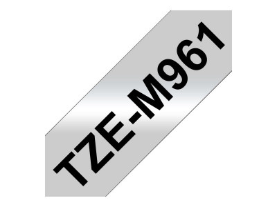 Brother TZE-M961 ruban laminé P-Touch Noir sur Argent 36mm 8M