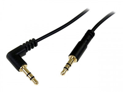 Startech : 1 FT SLIM 3.5MM TO RIGHT ANGLE STEREO AUDIO cable - M/M