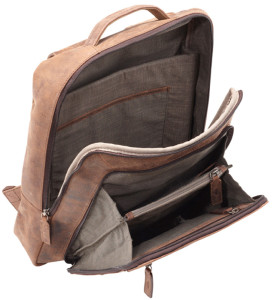 PRIDE & SOUL sac à dos « Jester » avec compartiment pour ordinateur portable, cuir