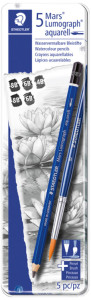 STAEDTLER Mars crayon aquarelle Lumograph, 6 Metalletui