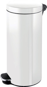 helit poubelle à pédale d'ions argent « le chevalier », 30 litres