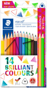STAEDTLER ergosoft triangulaire de crayon, 12 + 2 boîte en carton