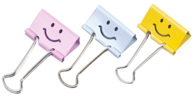 RAPESCO agrafe de reliure, (B) 19 mm, Smiley, couleurs variées