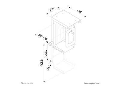 NewStar : NEWSTAR PC MOUNT BLACK HEIGHT 20-36CM WIDTH 5-10CM 10KG