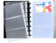 EXACOMPTA reliure à anneaux de carte de visite, A5, noir EXACOMPTA reliure à anneaux de carte de visite, A5, noir