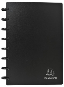 EXACOMPTA reliure à anneaux de carte de visite, A5, noir