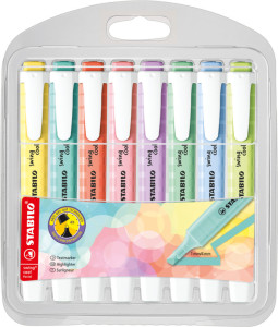 STABILO Textmarker balancer fraîche Edition pastel, Case 4 est le PET