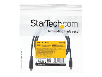 Startech : 1M / 3FT USB C TO MINI DP cable - 4K 60HZ - BLACK