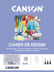 CANSON Cahier à dessin, uni, 120 g/m2, 170 x 220 mm
