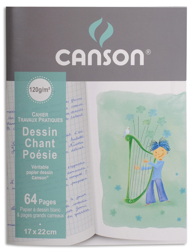 CANSON Cahier poésie et chant, 120 g/m2, 170 x 220 mm