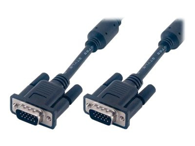 MCL Samar : CABLE S-VGA HD15 MALE/MALE SURBLINDE 3 COAX + 9 FILS -15M NOIR