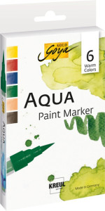 KREUL Aqua Marqueur peinture SOLO Goya, Couleurs chaudes Set 6er