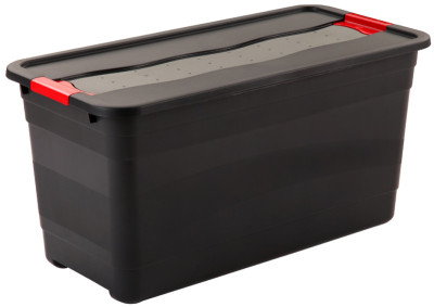 Eckhart boîte de rangement keeeper, 83 litres, graphite / rouge