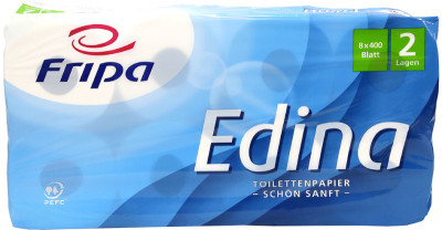 Fripa Papier hygiénique Edina, 2 couches, extra blanc