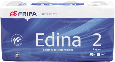 Fripa Papier hygiénique Edina, 2 couches, extra blanc