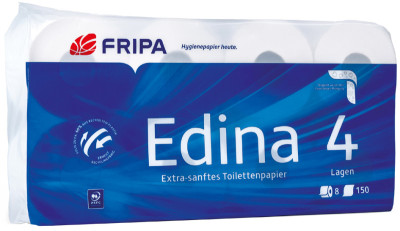 Fripa Papier hygiénique Edina, 2 couches, extra blanc