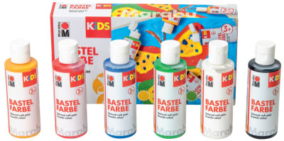 Marabu KiDS peinture Craft, 80 ml, lot de 6
