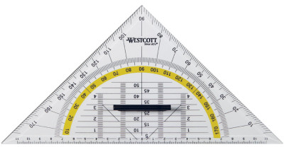 WESTCOTT équerre, hypoténuse: 220 mm, avec poignée