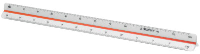 WESTCOTT mesure triangulaire dimension 2, en plastique blanc
