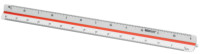 WESTCOTT école professionnelle triangulaire échelle, plastique, blanc