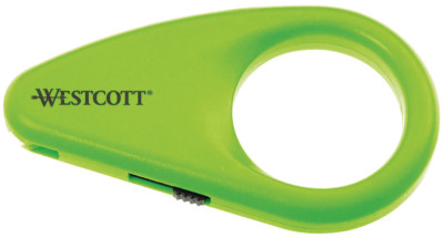 WESTCOTT mini-couteau, ouvre-boîte en carton, avec la lame en céramique, vert