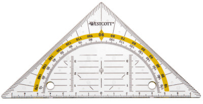 WESTCOTT Geodreieck pour le dépôt, hypoténuse: 140 mm