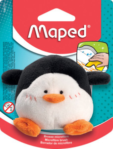 Gomme de tableau noir en peluche Maped « Penguin », noir / blanc