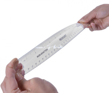 WESTCOTT règle plate, longueur: 300 mm, flexible, transparent