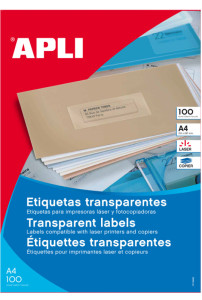 agipa Etiquettes invisibles, 70 x 37 mm, transparentes