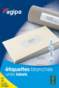 agipa Etiquettes multi-usage, 210 x 297 mm, blanches