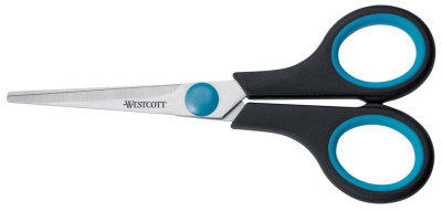 ciseaux Westcott prise en main facile, longueur: 130 mm, bleu / noir