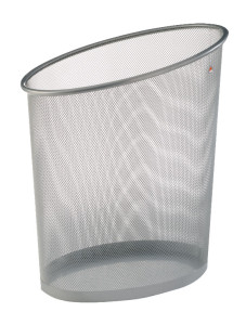 ALBA Corbeille à papier Mesh, en fil d'acier, 18 litres,gris