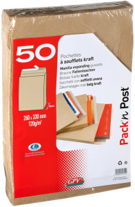 GPV Pochettes d'expédition, C4, 229 x 324 mm, avec fenêtre
