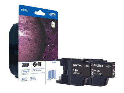 Brother : Cartouche encre LC-1220BK NOIR CONTAINS 2 X BK