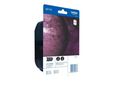Brother : Cartouche encre LC-1220BK NOIR CONTAINS 2 X BK