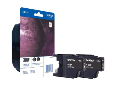 Brother : Cartouche encre LC-1220BK NOIR CONTAINS 2 X BK