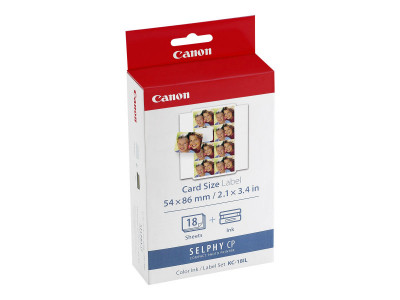 Canon : KC-18IL INK/LABEL kit - 18 PCS.