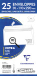 Clairefontaine Enveloppes Adhéclair, DL, 110 x 220 mm, blanc